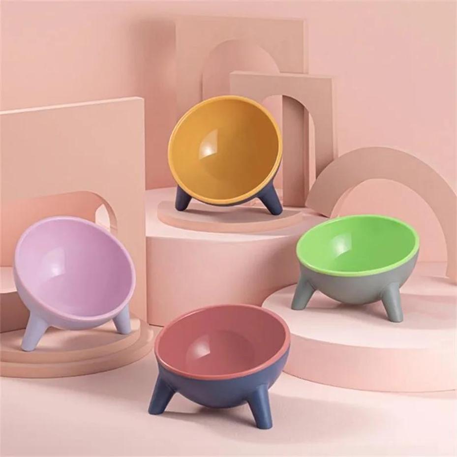 Feeding Dispenser Pet Comfort Feeding Bowl Tilted Elevated Bowl Pet Cat Dog Food Water Dish Backflow Prevention