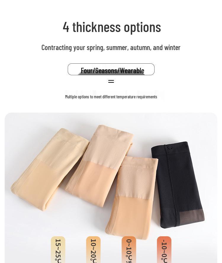Leggings Nudi a Doppio Strato per Donna - Vellutati, Spessi e Color Carne Naturale per Autunno e Inverno