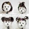 Interesting Pet Wig Universal Cat Dog Bangs Bob Wig Head Cover for Cosplay Halloween Christmas Role-playing Fashion Fun Pet Hair