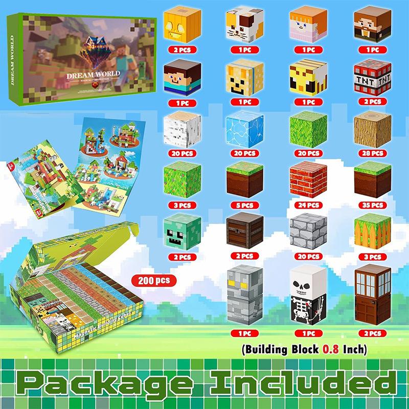 Pink Princess Castle Magnetic Cube Building Blocks - STEM Educational Toy Set