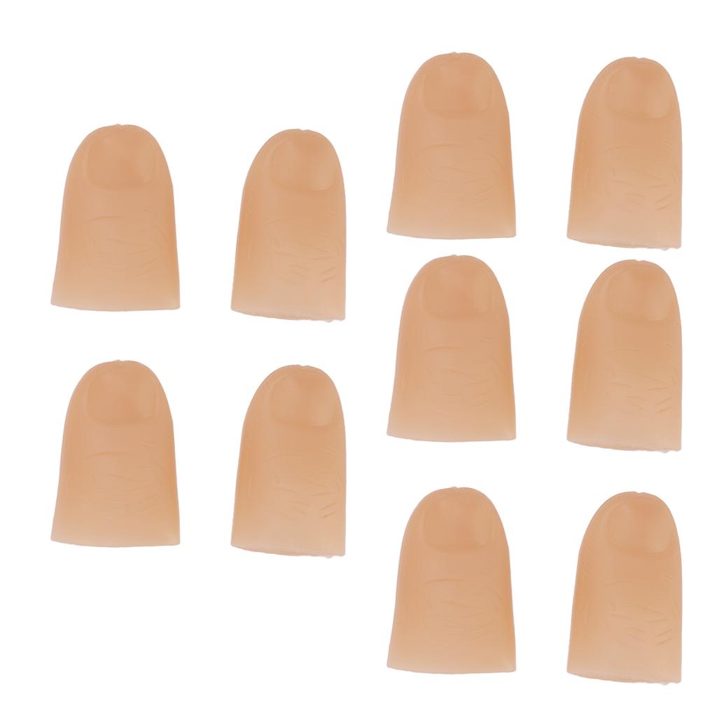 5 Pairs Finger Light Up Thumb PVC 3V 40mAh Battery Powered 4.5cm LED Fake Finger Lights for