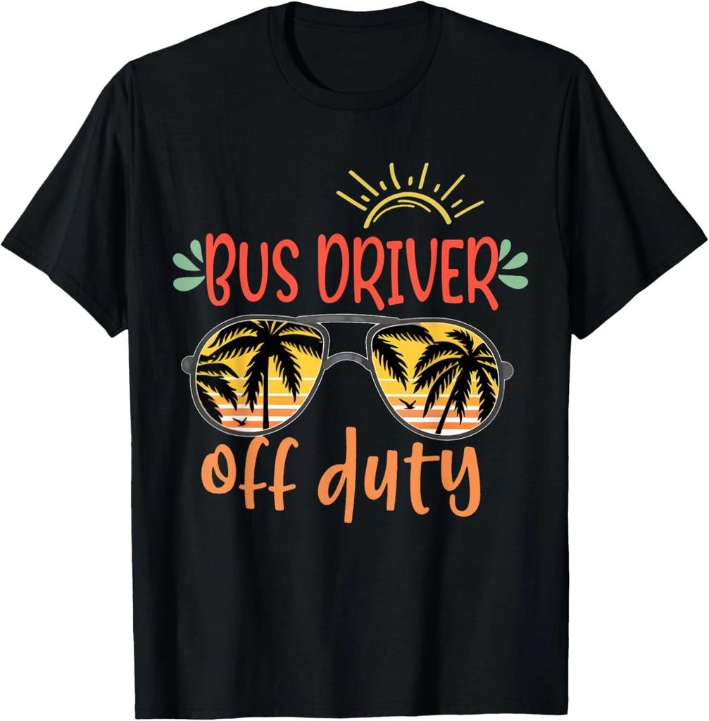 Off Duty Yellow School Bus Driver Beach Summer Trip Gift Unisex T-Shirt