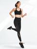 Yvette Yoga Pants with and Mesh Cropped Perfect for and Sports Size Black Women's High-Waisted Pockets, Compression, Fabric, Moisture-Wicking,