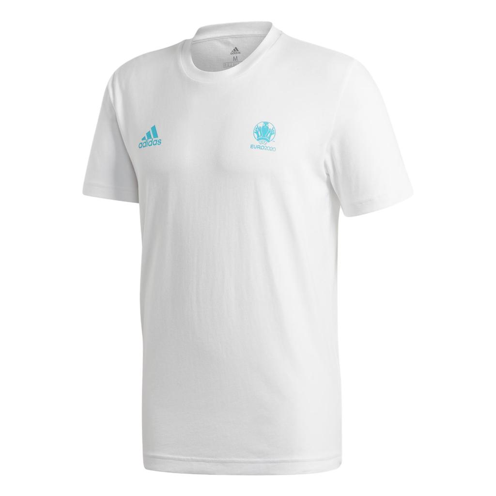 adidas Euro 2020 Map Logo Crew Neck Cotton Short Sleeve T-Shirt Men Tops White FM3725