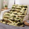 Flannel Sport Fish Print Throw Blanket Super Soft Cozy Nap Blanket for Bed sofa Office Travel Machine Washable Perfect Home Gift