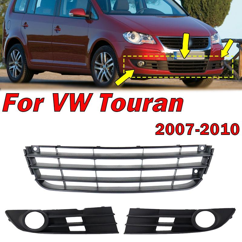 For Volkswagen VW Touran 2007 2008 2009 2010 Auto Front Bumper Fog Light Cover Medium Mesh Fence Fog Lamp Grille Car Accessories