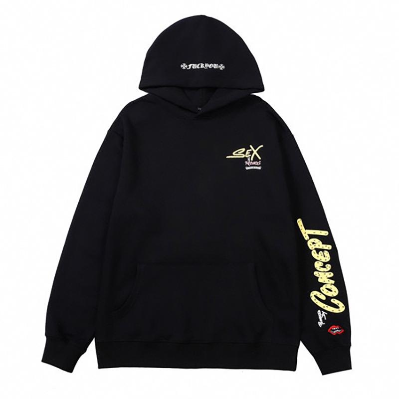 806 CHROME HEARTS 2025 Podzim a Zima Nová Nadměrná Velikost Klasický Styl Logo Mikina s Kapucí, Vhodná pro Páry k Nošení