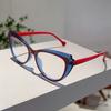 Patchwork Cat Eye Glasses Women's Ins Brand Design Eyewear with Blue Light Blocking New Trendy Stylish Casual Eyeglasses