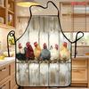 1pc 1pcs Apron Suitable for Kitchen & Outdoor Use, Lightweight Reusable Rooster & Hen Farm Apron with Chicken, Suitable for Baking, Picnic, Easter Gif