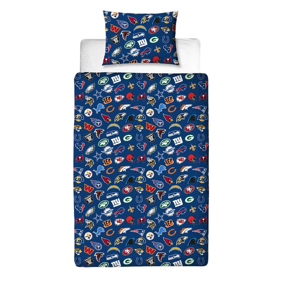 NFL Logo Reversible Duvet Set