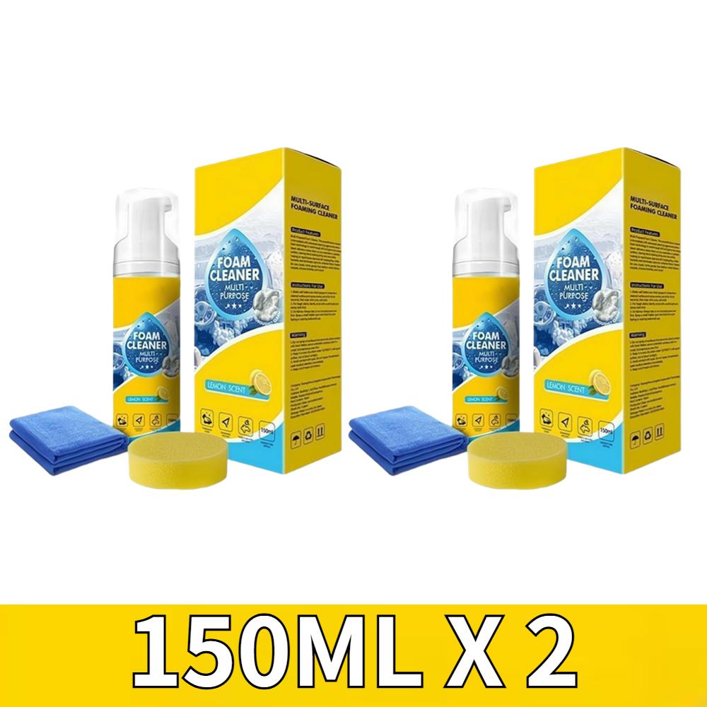 Multi-Enzyme Foam Cleaner For Car Interior Leather, Plastic & Fabric Steering Wheel Seat Decontamination Maintenance Spray
