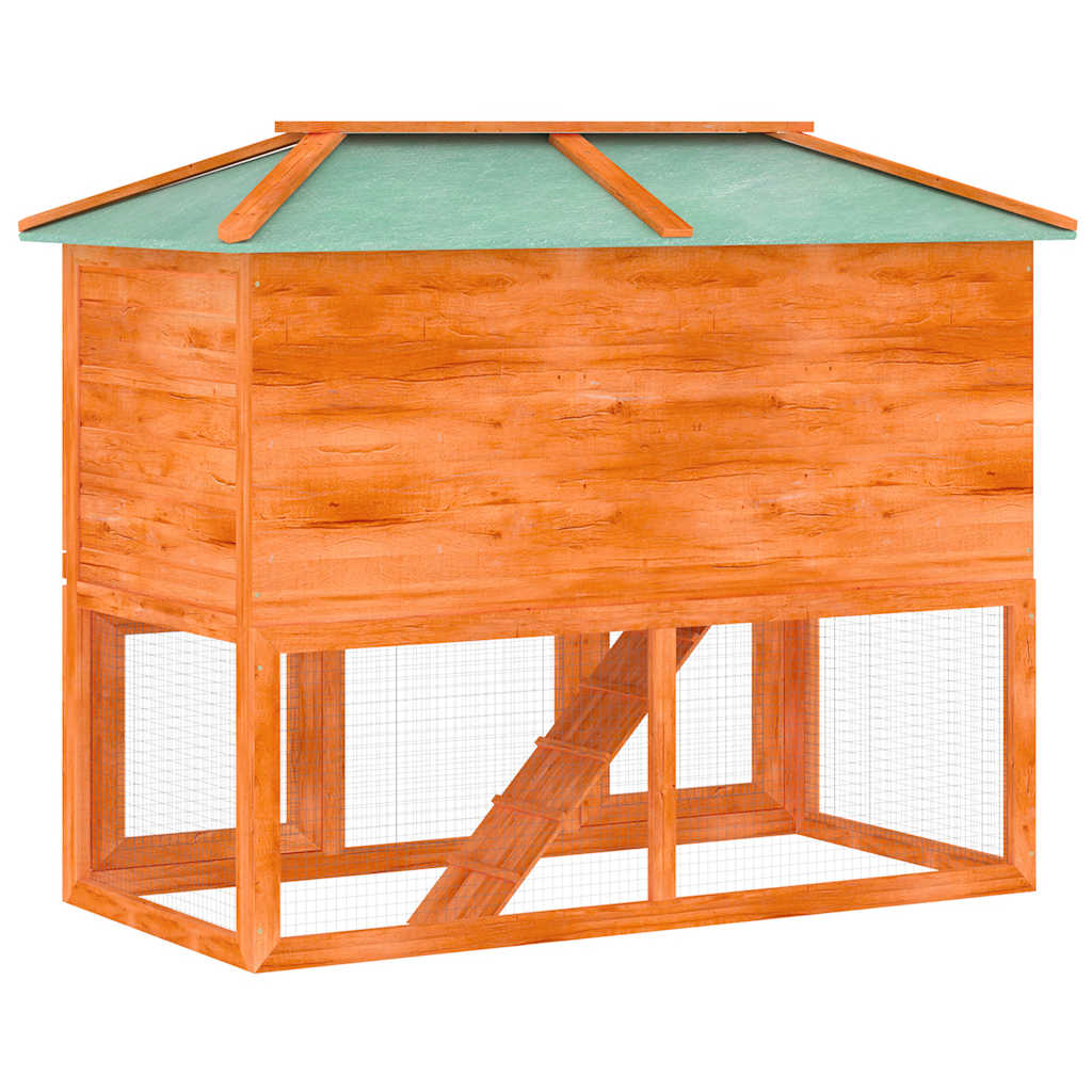 Small Animal Rabbit Hutch 2 Story Wooden Design