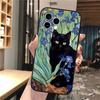 Phone Case Carcasa Funda For iPhone 17 Pro Max 17 Air 16 15 14 13 Pro Max 15 16 Pro 15Plus Art Black Cat Wave Van Gogh