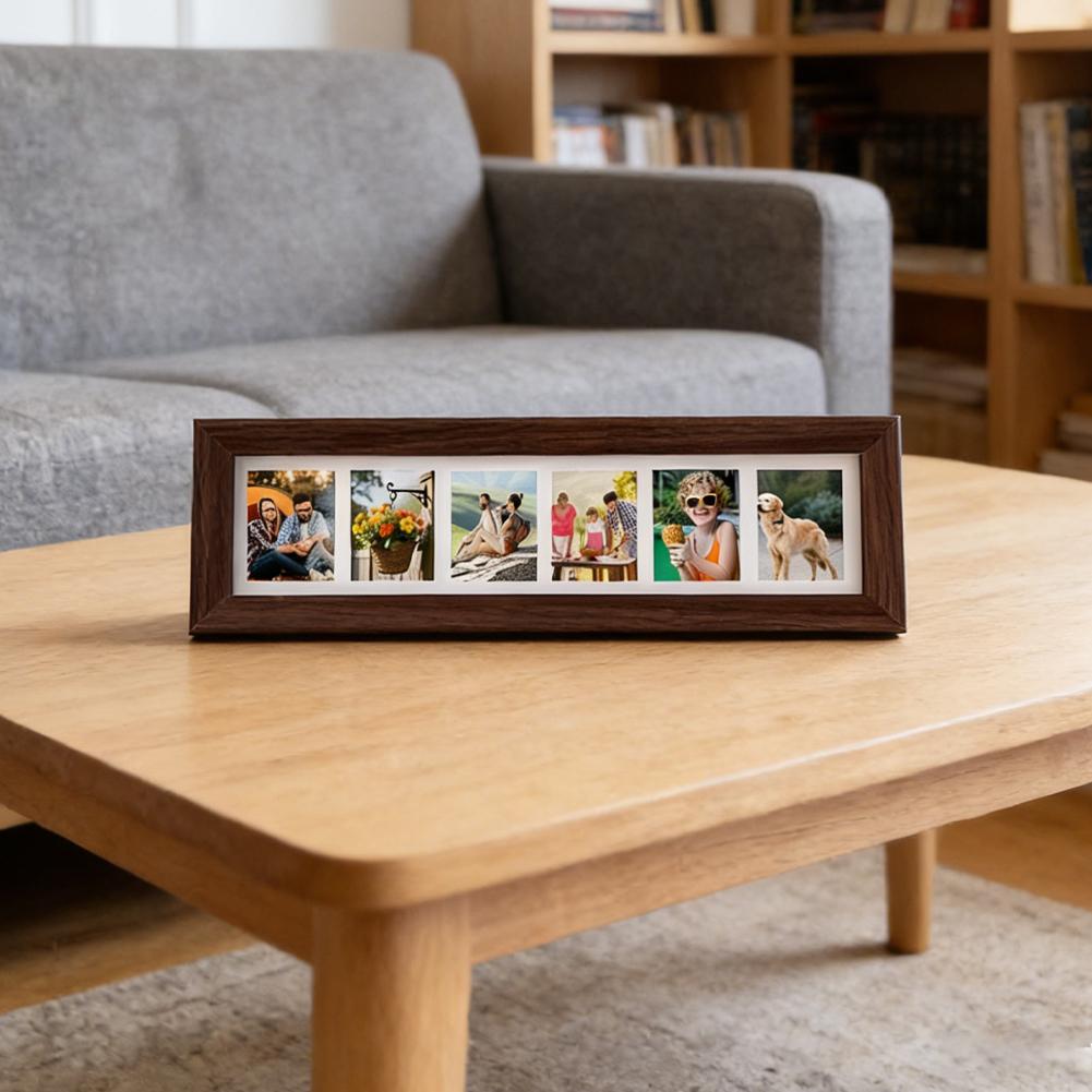 6-Fächer Collage-Bilderrahmen für Wanddekoration Mehrfach-Display Horizontale oder Vertikale Aufhängerahmen für Zuhause Büro