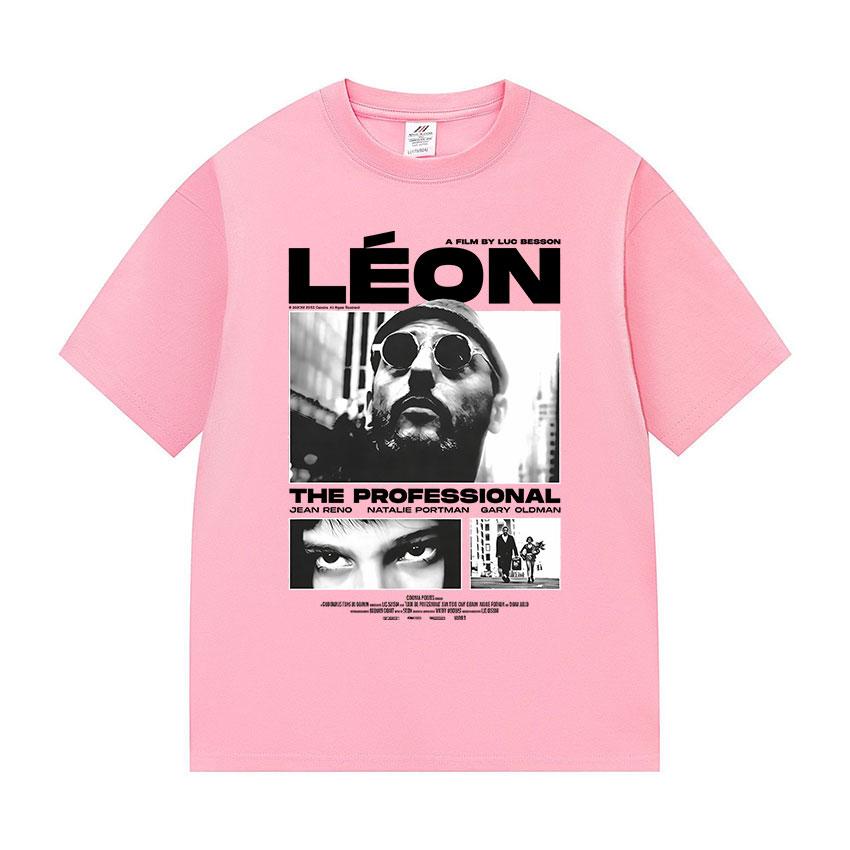90s Leon The Professional Graphic T Shirts Unisex Cosplay Fashion Tide Short Sleeve Casual Top Vintage Oversized Cotton T Shirt