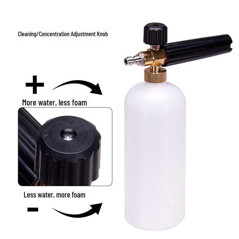 High-Pressure Car Wash Foam Gun with Brush and Snow Foam Attachment