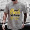 Herren T-Shirts Bier ist immer eine gute Idee Grafik Tops Y2k Kleidung Männlich Bierliebhaber Trinkparty Streetwear Kurzarm T-Shirts