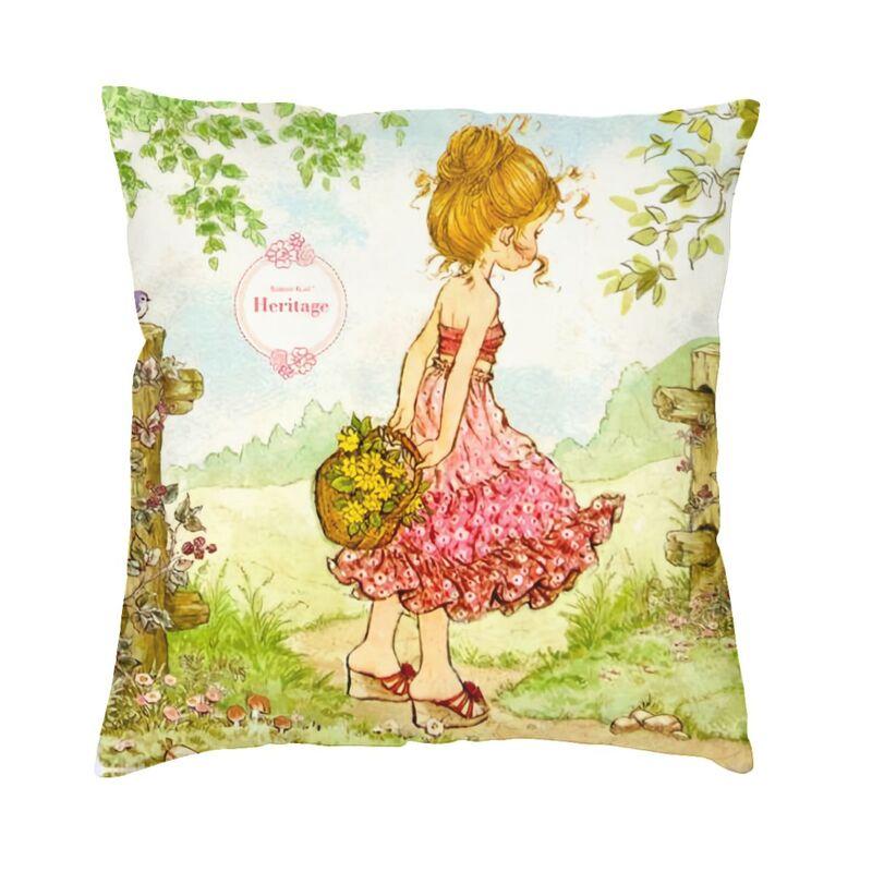 Sarah Kay Cartoon Animation Cushion Cover Sofa Decoration Square Throw Pillow Case 40x40