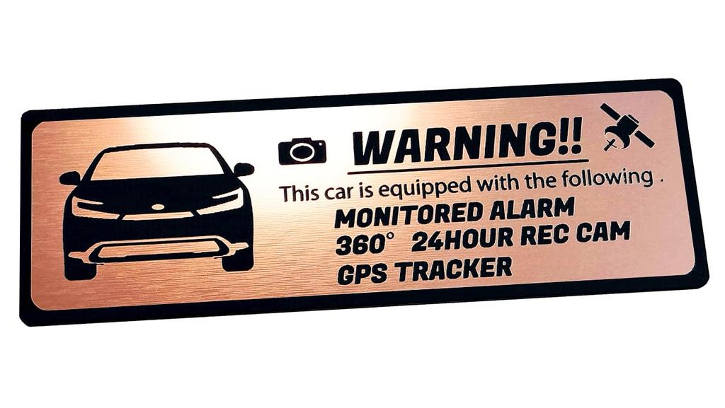 New 60 Series Prius PHEV Security Emblem 24 Hour Monitoring Dash Cam GPS Tracker Sticker