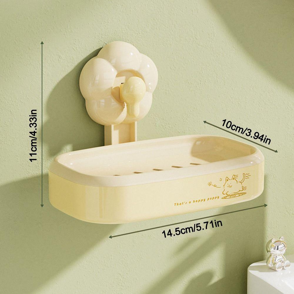 Flower Soap Holder No Punching Soap Storage Shelf  for Bathroom Kitchen Organizer