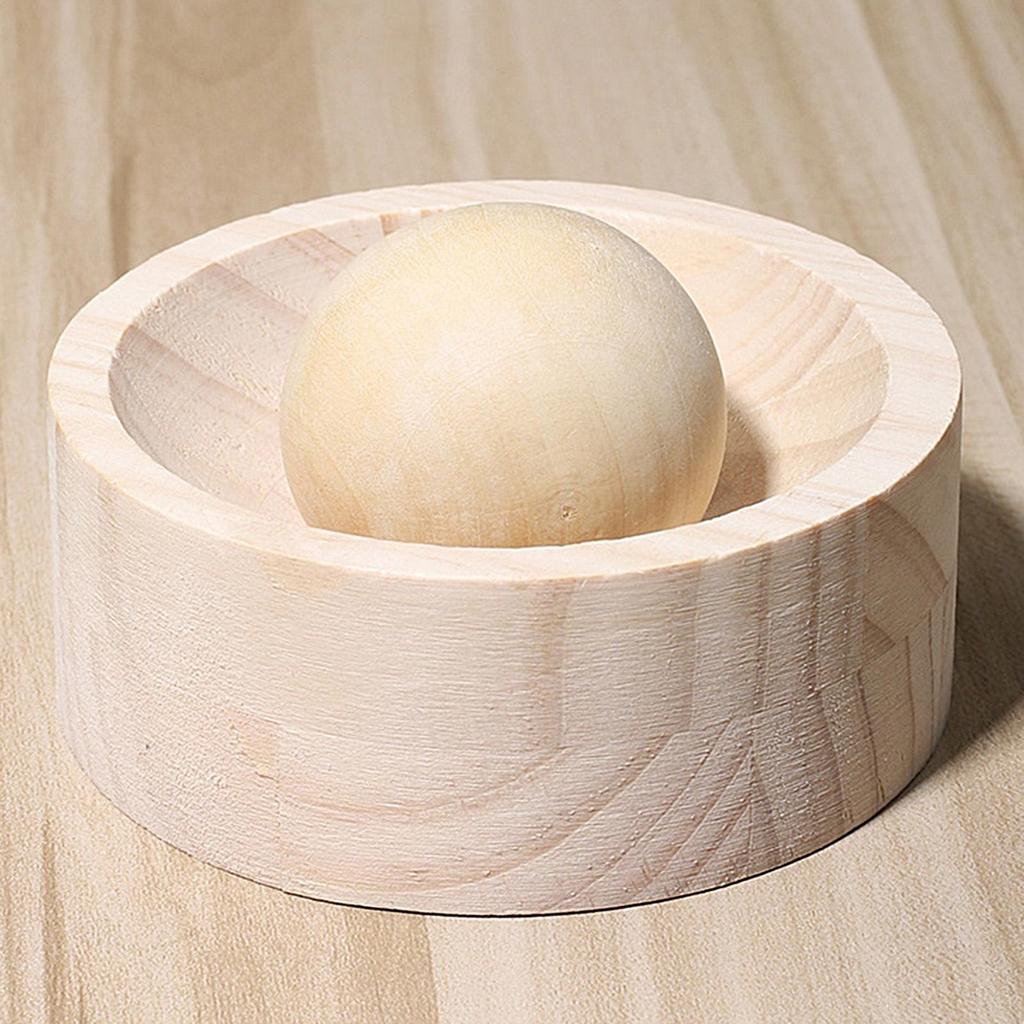 Wood Dumpling Maker Press Tool Wood Mold & Ball Manual Dough Skin Presser Hand Pie Rolling Tool DIY Dumpling Wrapper Maker