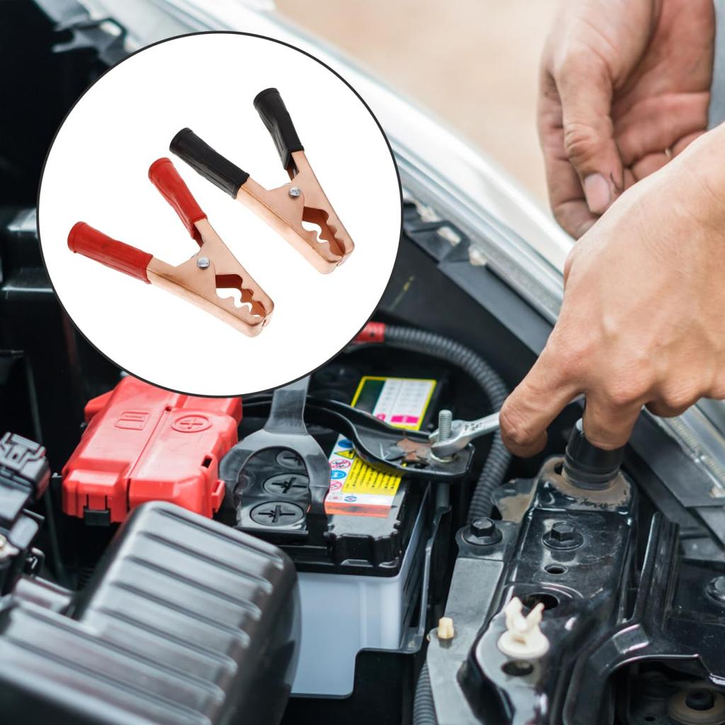 Iplusmile 2pcs Car Clip Cord Clip Large Alligator Clip Booster Practical Clip Alligator Clip Wire Free Test Lead