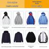 Loose Oversized Drop Shoulder Hooded Pullover Sweatshirt with Pocket - Solid Color, European Size, Customizable Design
