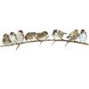 Creative Watercolor Branch Bird Stickers 8 Sparrows Waterproof Sparrows Decal Self-adhesive Wall Furniture