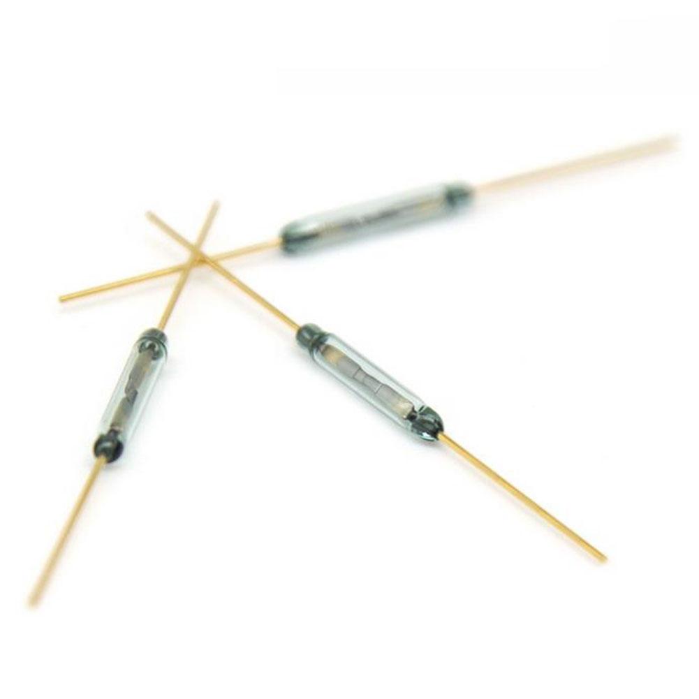 -60℃~+155℃ Reed Switch 100VDC/VAC 14*2mm Gold Foot-green Tube