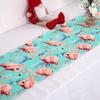 Flamingo Vibrant Hawaiian Table Flag Decorative Tablecloth For Summer Parties And Events