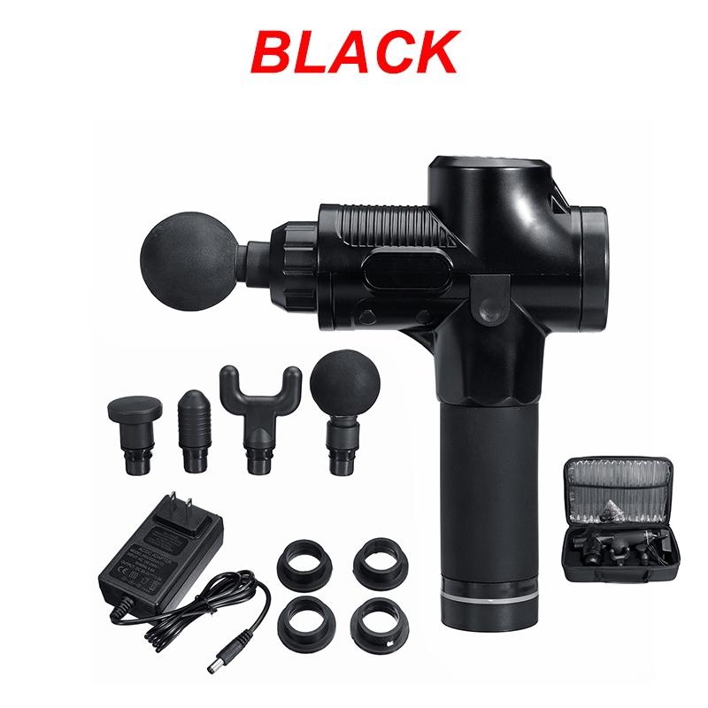 4 Heads High Frequency Vibrating Electronic Therapy Body Massage Guns Massage Guns Set Body Relaxing Guns Pain Relief 110-240V