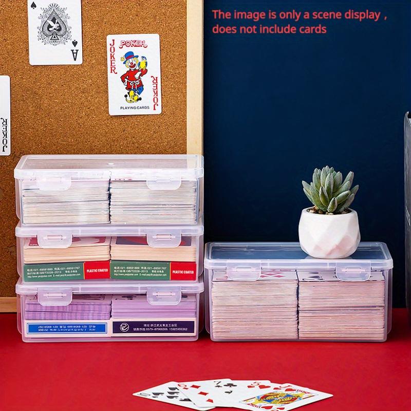 1 Stück Vielseitige Klarsicht-Aufbewahrungsbox aus Kunststoff mit Deckeln Perfekt für Spielkarten, Bausteine & Puzzles - Ideale Geschenkverpackungsartikel