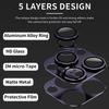2PCSMetal Full Cover Tempered Glass Camera Lens Protective Film, Compatible with iPhone 16 15 14 13 12 11 Pro Max Plus Rear Camera Lens Protection