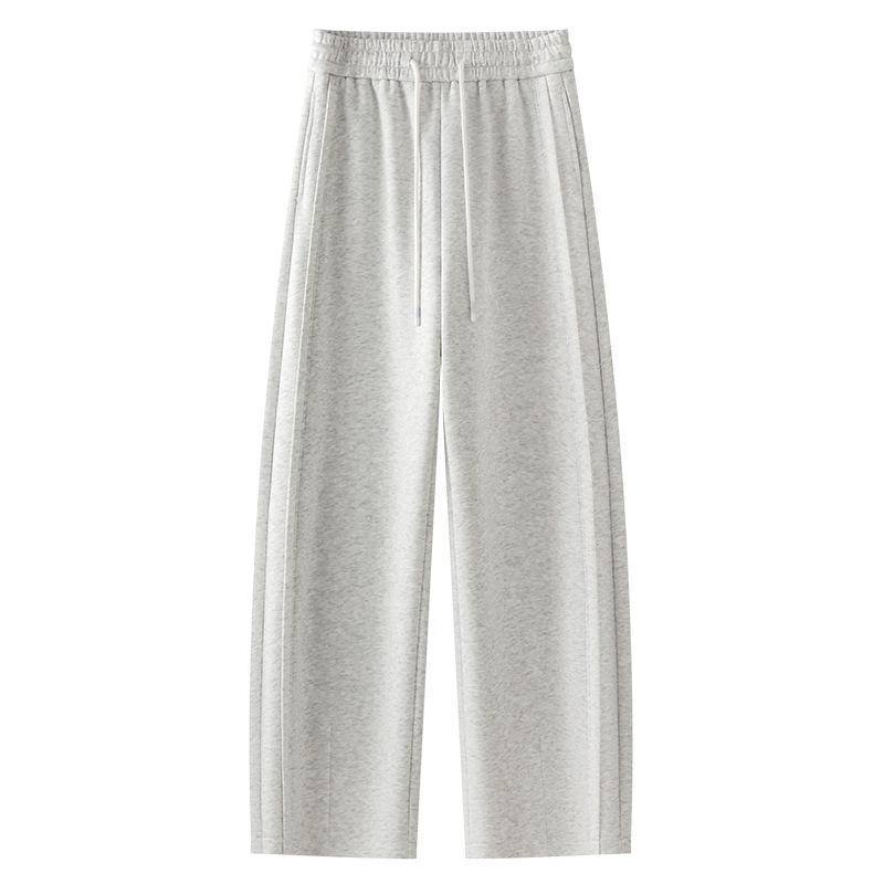 Women's Yellow High-Waist Loose Sweatpants - Spring 2025 Collection, Wide-Leg Straight Scimitar Design