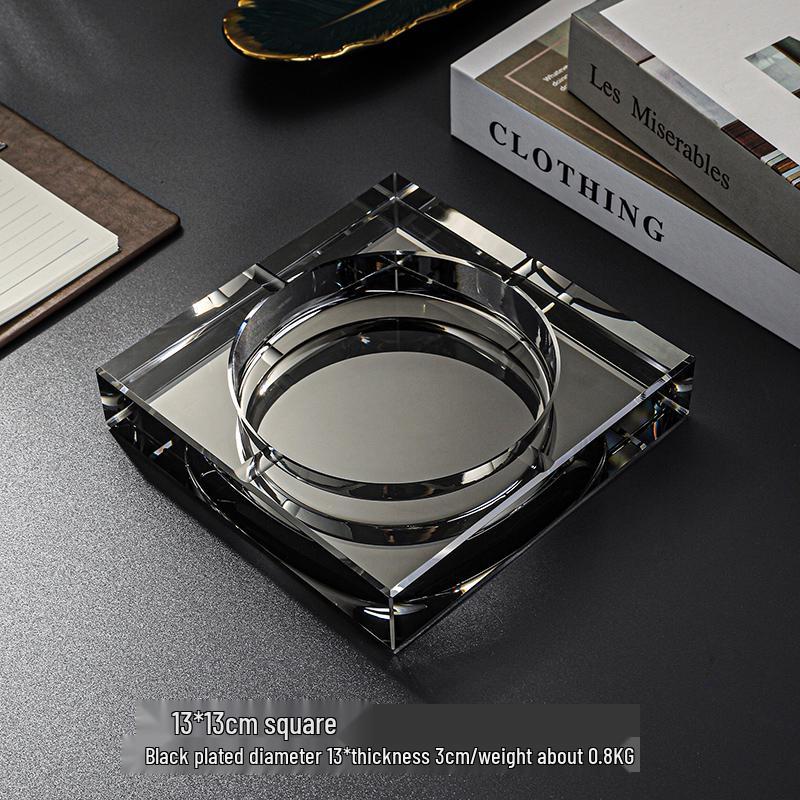 Crystal Glass Luxury Ashtray for Home or Office