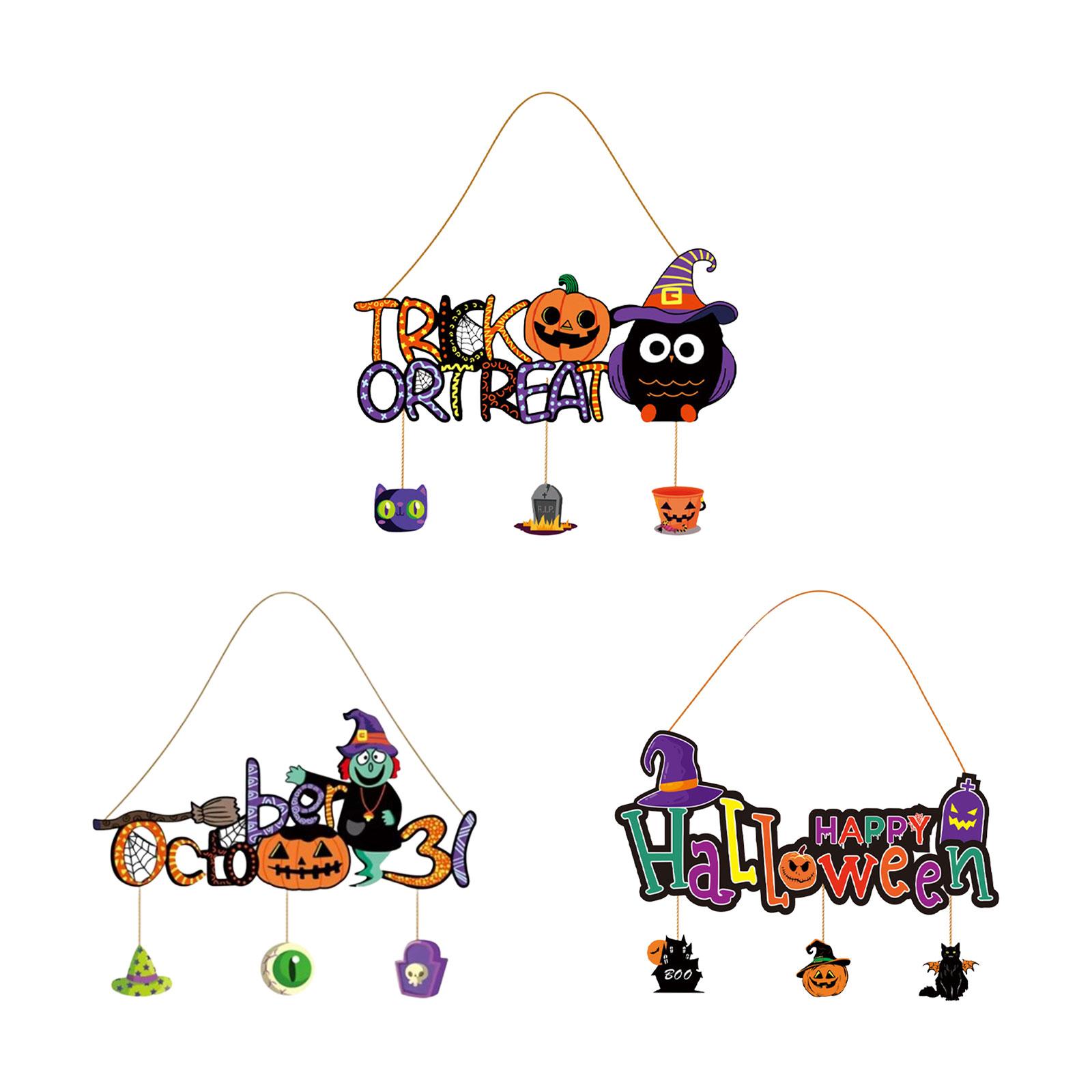 

Подвесной знак, прочный, практичный, приветственный знак на входной двери, декоративный знак на Хэллоуин для дома, спальни, гостиной