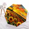 1pc Sunflower Field Automatic Folding Umbrella, Portable 3-Fold Design, 8-Bone Iron Frame Outdoor Umbrella, Ideal Gift for Fans, Travelers, Daily Use,
