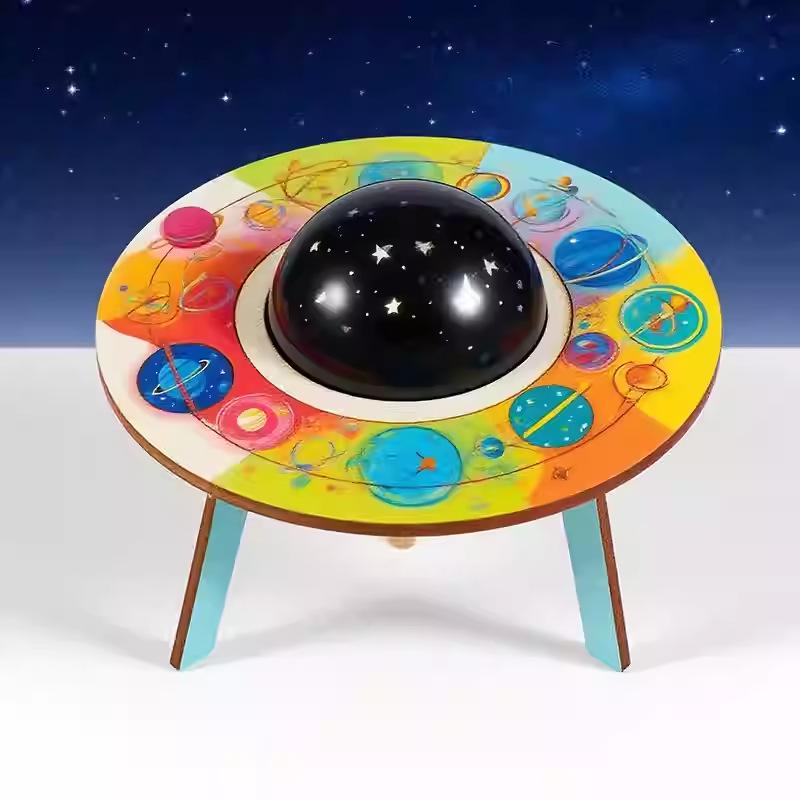 DIY Starry Sky Lamp: Smart Voice-Controlled Spaceship Science Kit for Kids Other