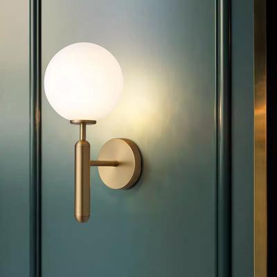 Nordic Copper Black LED Wall Lighting Fixtures For Bedroom Corridor Balcony Bedside Indoor LED Wall Lamps Wall Sconce AC85-265V