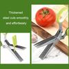 5 Stainless Steel Blades Herb Scissors Green Onion Scissors with Cleaning