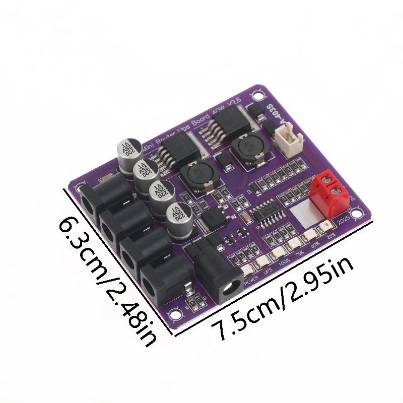 Ca-403S Mini Uninterruptible Power Module 40W 12.6V Battery Charging Board Ups Power Supply Board With 4-Channel Output