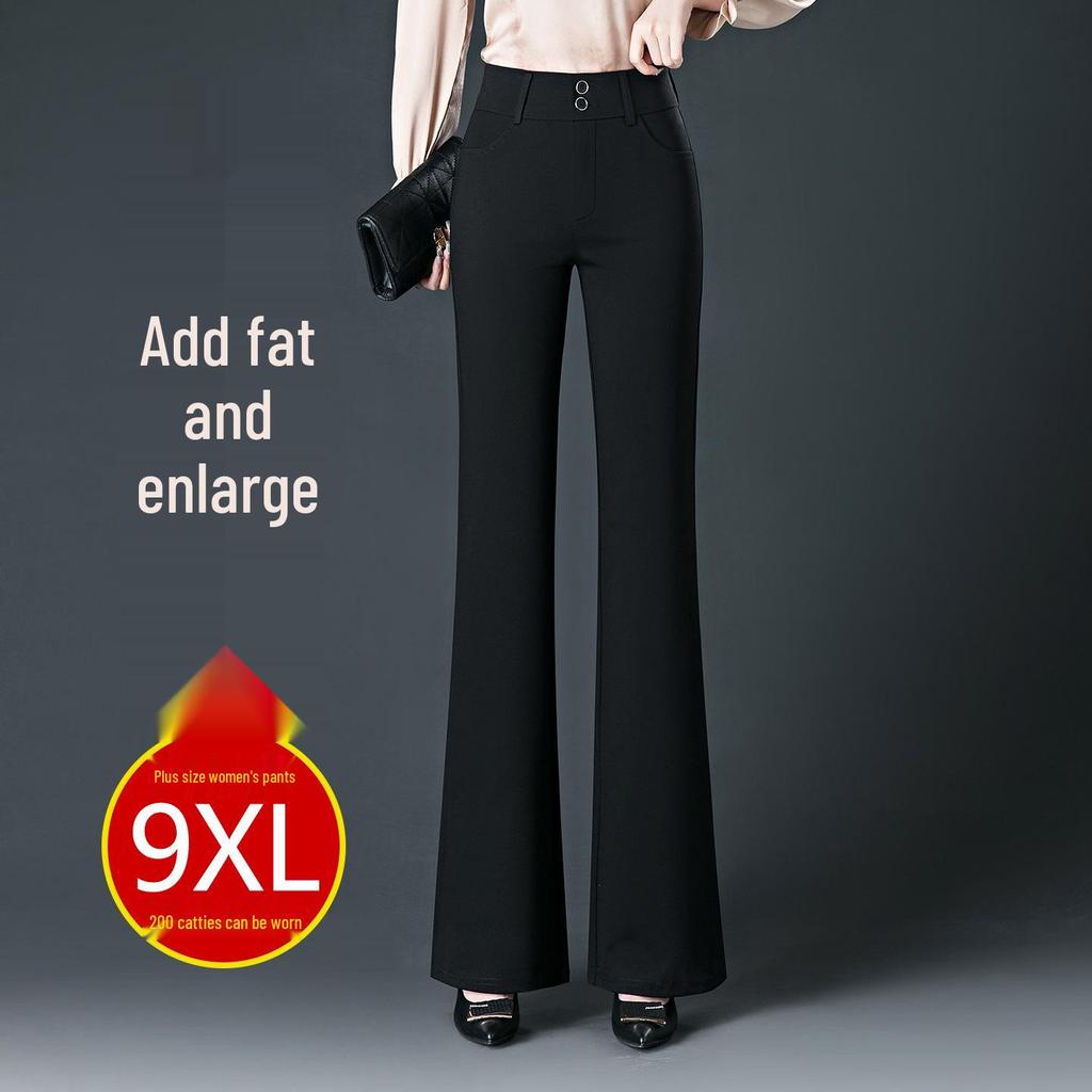 Women's Wide-Leg Knit Pants - Spring & Autumn Fashion, Casual Loose Fit, Mom Style.