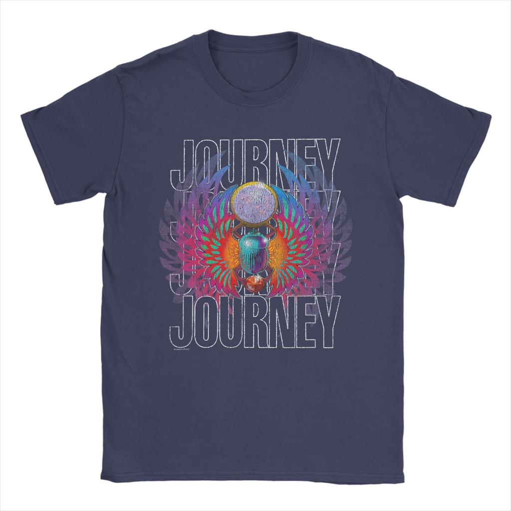 Unisex Journey Wings Lebendiger Skarabäus Band T-Shirts Baumwoll-Oberteile Lustige Kurzarm-Rundhals-T-Shirts Original-T-Shirt