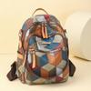 Women's Color Block Backpack Multi-Functional Shoulder Bag Multi-Purpose Travel Backpack