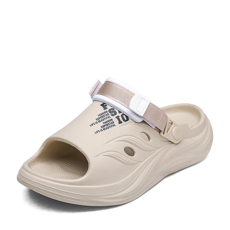 Módní 2024 Nové Pánské Pantofle Letní EVA Měkká Podrážka Platforma Pantofle Sandály Vnitřní Venkovní Chůze Plážové Boty Žabky Pánské Boty