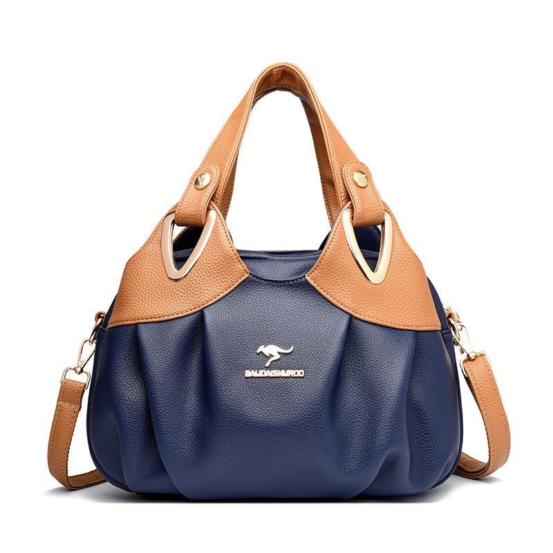 Wysokiej jakości minimalistyczna torba typu tote dla kobiet, modna torba na ramię, torba tote w kontrastowych kolorach, odpowiednia do codziennego użytku, na zakupy, do pracy.