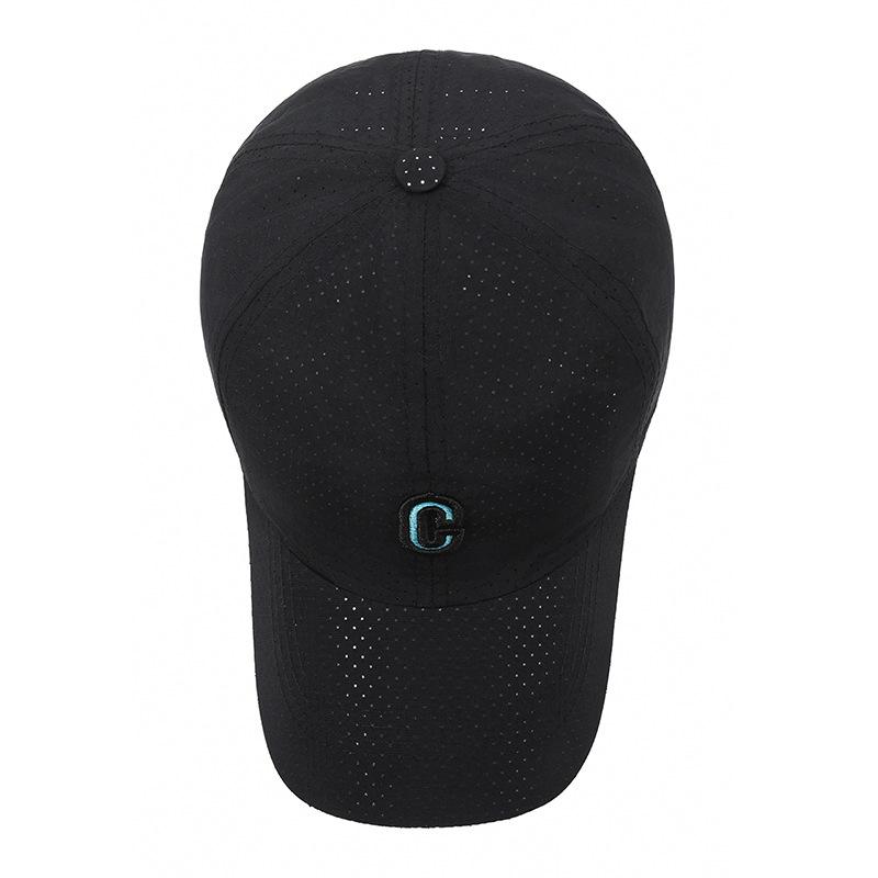 Summer Thin Embroidered Letter Hat Women's Quick-Drying Outdoor Sunscreen Hat Men's Breathable Sunshade Lightweight Cap