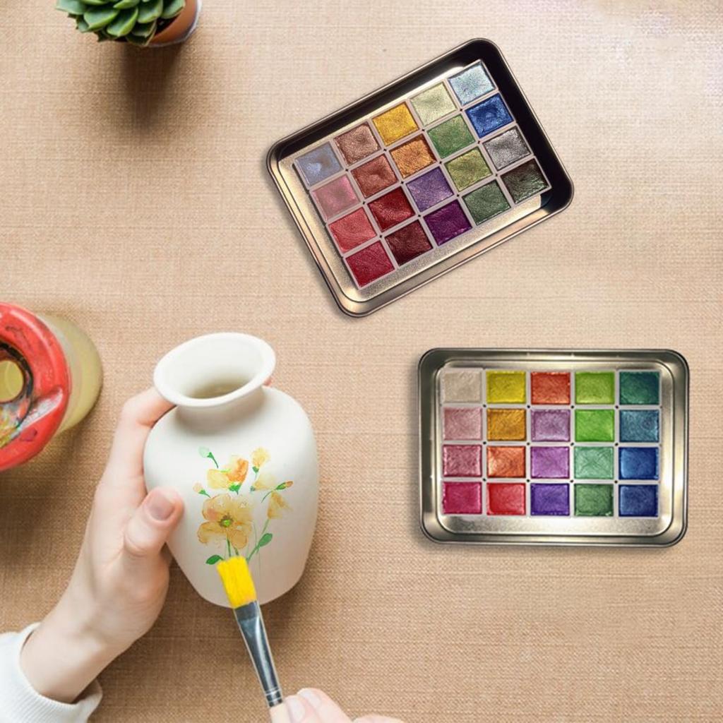 20 Colors Watercolor Painting Set, 2026 New Mini Forestry Shifting Watercolor Painting Set, Crafts Painting Supplies, Drawing Christmas Gifts