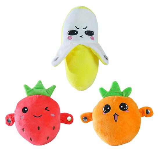 Interactive Musical Plush Toy, Banana Strawberry Sensory Stuffed Animal, Dual Mode Sound Toy for Kids, Battery Operated Christmas Birthday Gifts
