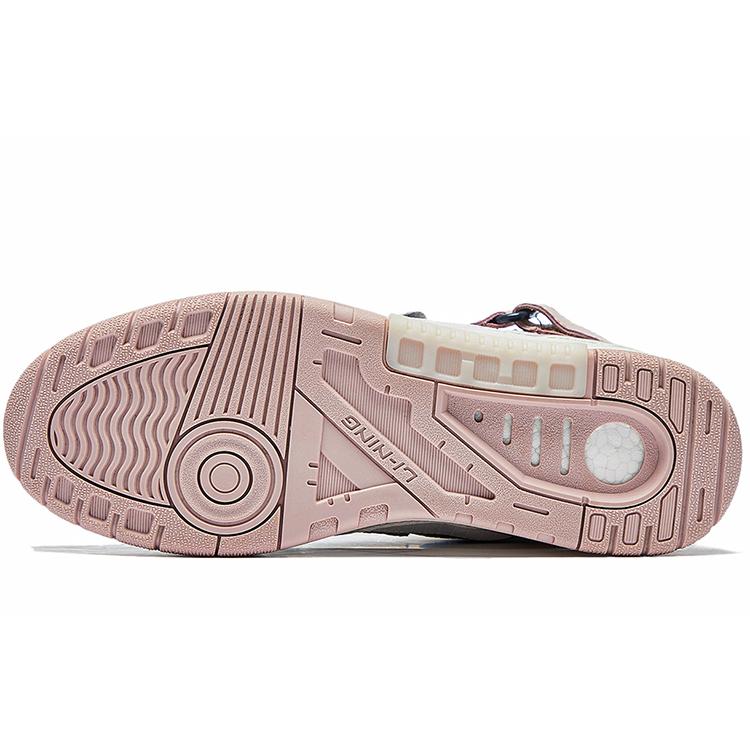 New LiNing RSR 101 High Top Vintage Basketball Shoes Women's Pink Black White ABCS086-1